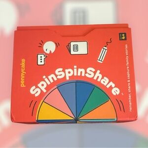 SpinSpinShare Party Game - Bright Red Box